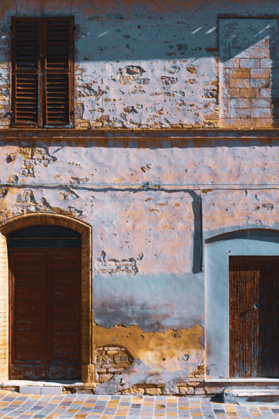 istock Old building, view of house facade 1129845892