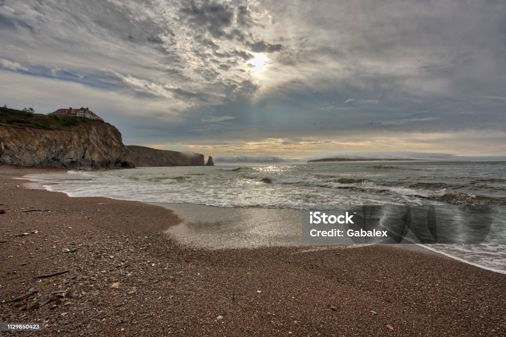 Pierced Breakthrough landscape in Canada Beach Stock Photo