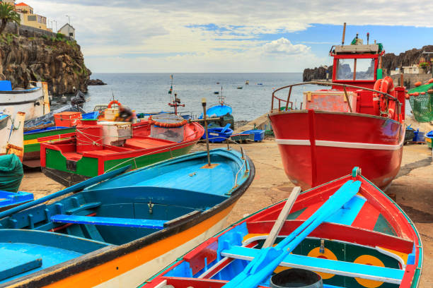 istock Harbor of Camara de Lobos Madeira 1129854564