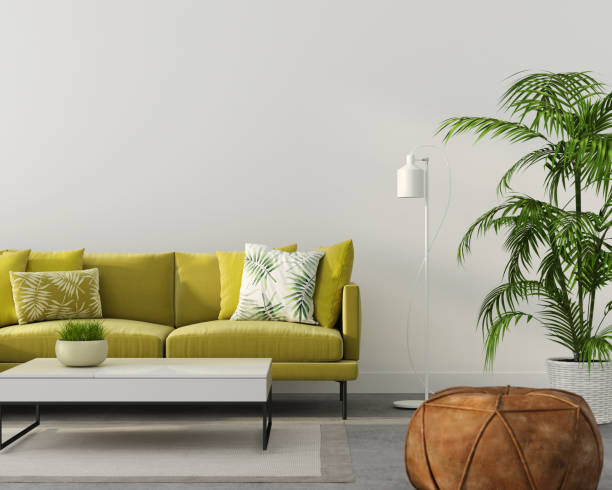 istock living room with a yellow sofa 1129858168