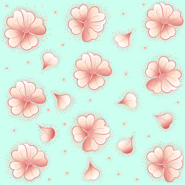 Texture. Flower motif. Texture. Flower motif. Vintage, abstract pattern of flowers and petals. Vector illustration. фантазия stock illustrations