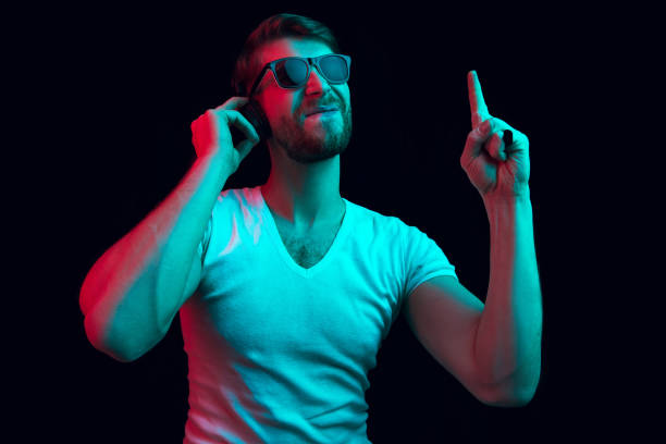 istock Enjoying his favorite music. 1129862536