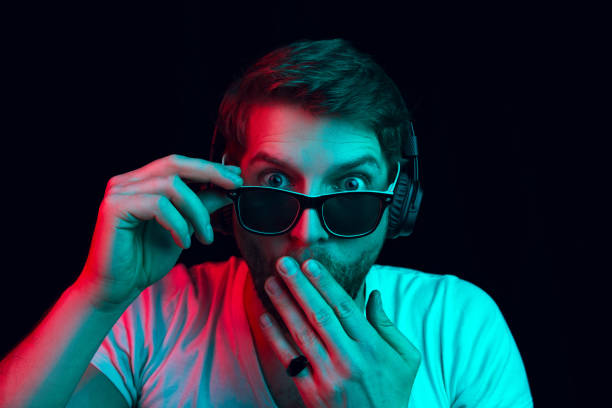 istock Enjoying his favorite music. 1129862579