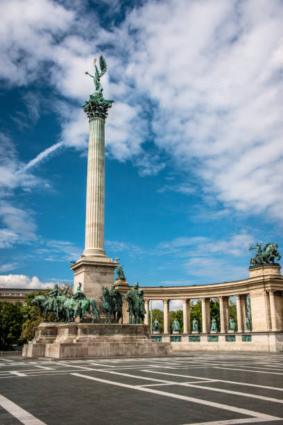 istock Side View Of Heroes Square in Budapest, Hungary 1129862629