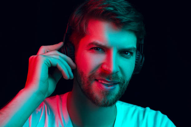 istock Enjoying his favorite music. 1129863512