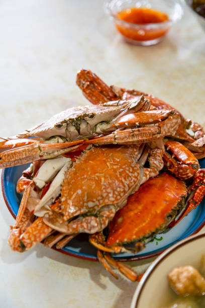 istock Closeup Cook Crabs on the Tray. 1129866177