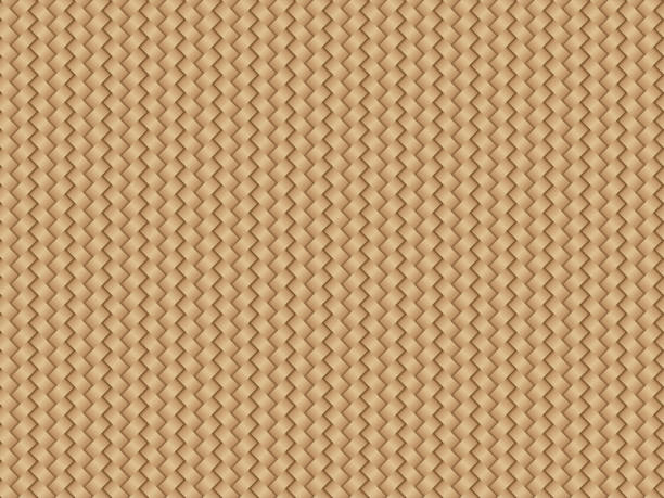 фон шаблона wickerwork - wicker textured bamboo brown stock illustrations