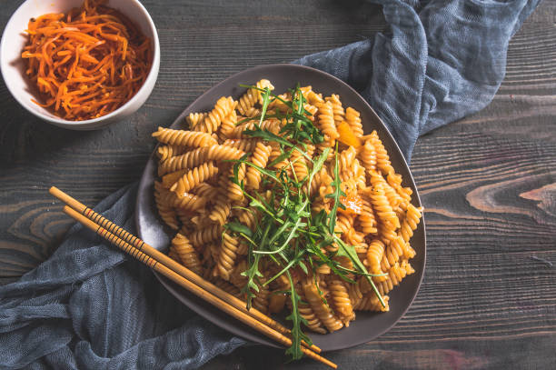 istock Italian pasta with tomato sauce 1129870610