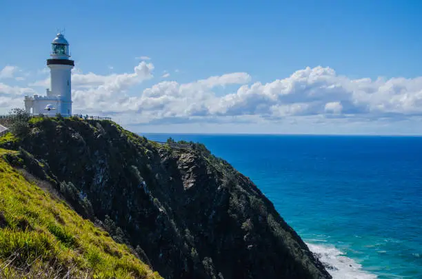 Historic lighthouse near Byron Bay, Australia.