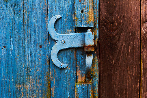 Vintage blue door detail