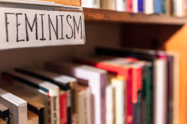 istock Feminism category in a book store 1129874839