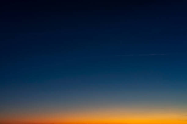 Graduated blue hour sky - photographed just after sunset A photograph of a naturally graduated sky, photographed immediately following sunset in Scotland. dark blue sky stock pictures, royalty-free photos & images