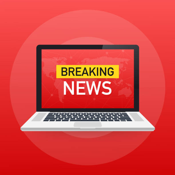 istock Breaking News Live on World Map Background. News background, breaking news, vector infographic with news theme. 1129877055
