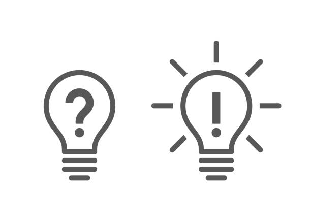 ikon masalah dan solusi - question icon ilustrasi stok