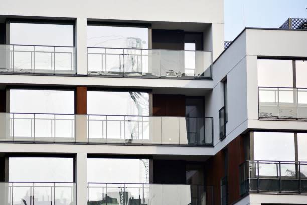 istock Modern European residential apartment building 1129880862