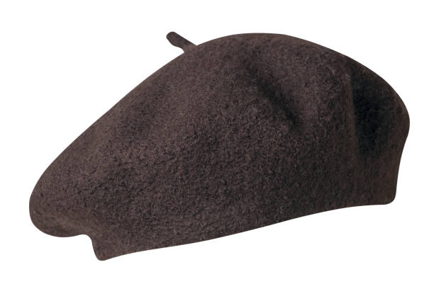 istock Beret isolated on white background. hat female beret 1129883702