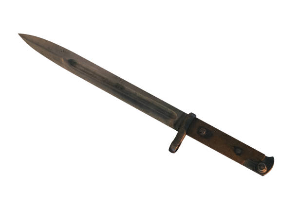 istock bayonet knife isolated on white background. bayonet knife from the second world war 1129884582