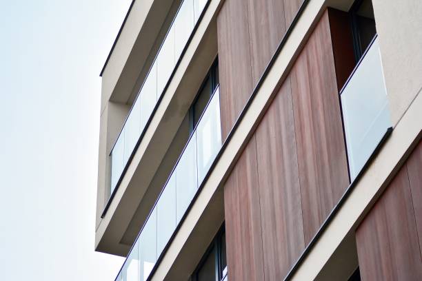istock Modern European residential apartment building 1129884907
