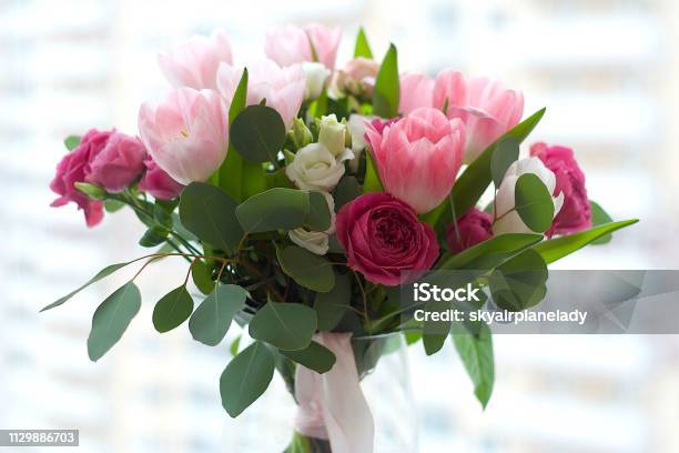 Rose Bouquet Stock Photo - Download Image Now - Peony, Rose - Flower, Tulip