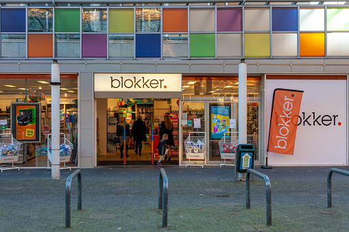 Amersfoort, the Netherlands. February 15, 2019. Entrance to a Blokker shop, a Dutch retail store.