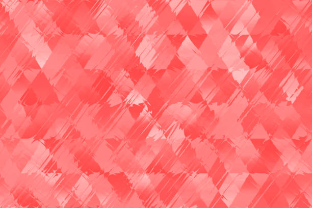 coral red pink triangle seamless pattern pretty rhomb distorted texture minimalism - seamless make up blush cosmetics foto e immagini stock