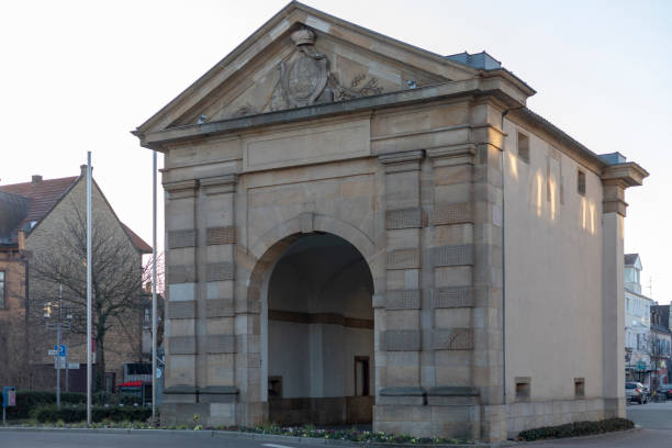 historical buildings of frankenthal city - frankenthal imagens e fotografias de stock