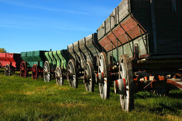 istock Wagon Train in the open farmland 1129893930