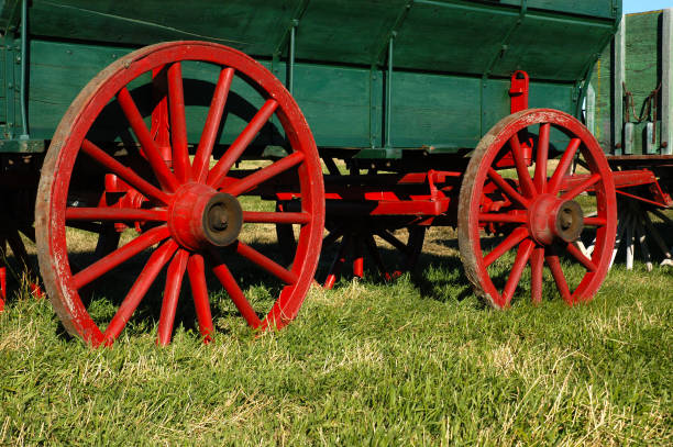 istock Wagon Train in the open farmland 1129893941