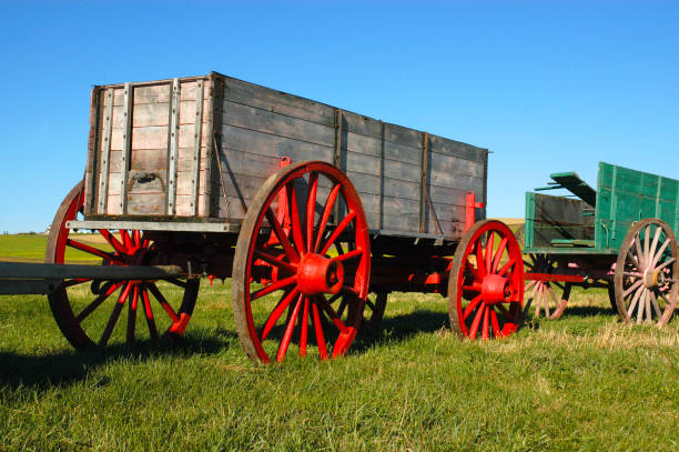 istock Wagon Train in the open farmland 1129893943