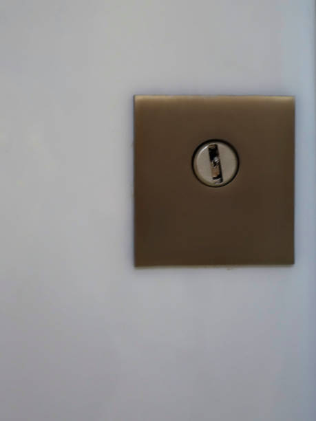 istock White Wooden door  (wooden modern door ) 1129895415