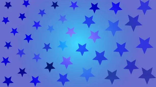 Vector illustration of blue-purple stars