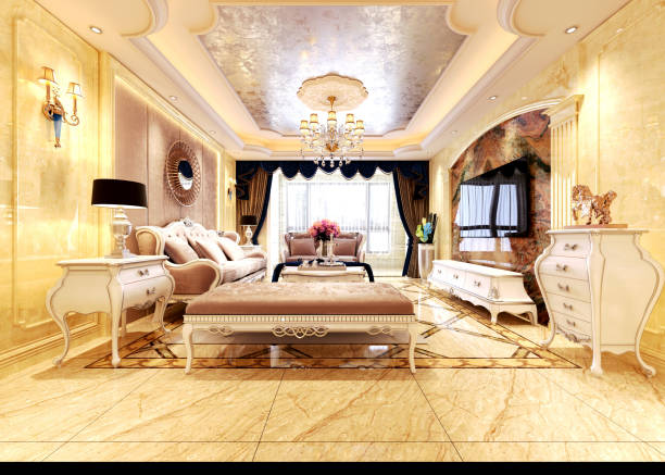 istock 3D Render of Post Modern Living room 1129900085