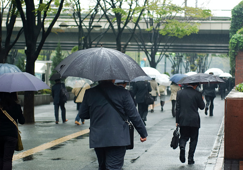 Rain in Tokyo.