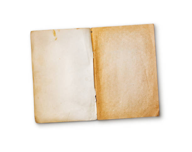 istock Mockup of empty old vintage yellowed book pages 1129903451