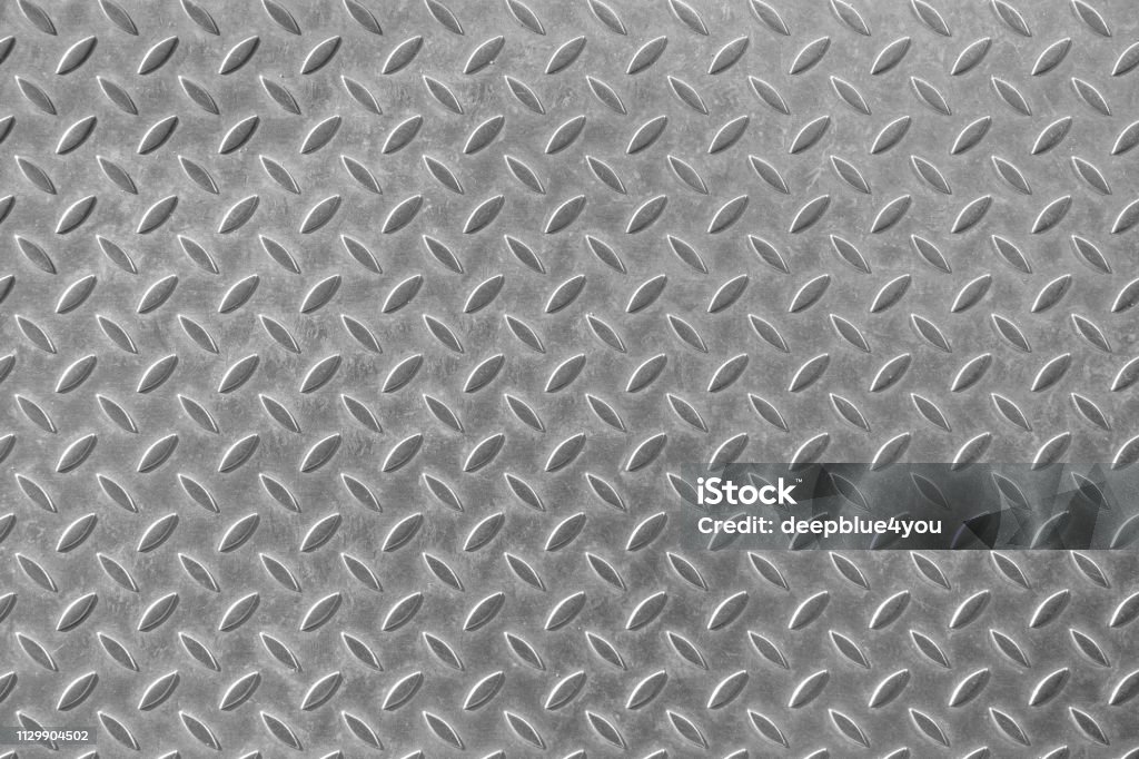 Background of used grey metal plate pattern Metal Stock Photo