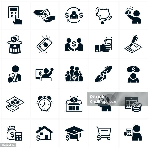 Taxes Icons Stock Illustration - Download Image Now - Icon, Tax, Tax Form