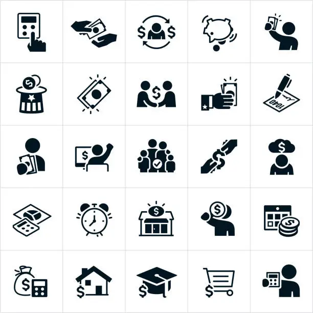 Vector illustration of Taxes Icons