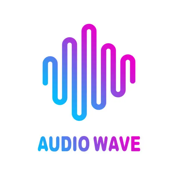 Vector illustration of Abstract colorful wave lines flowing isolated on white background for vector design elements in concept of sound, music, technology, science.