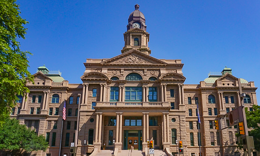 Historical Tarrant County Courthouse of 1895 in Fort Worth Texas