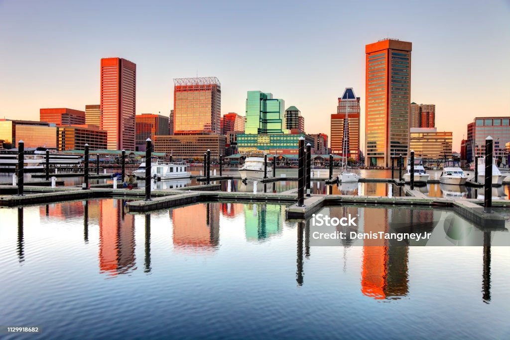 Baltimore's Inner Harbor Baltimore's Inner Harbor is the city's premier tourist attraction and one of the city's crown jewels Baltimore - Maryland Stock Photo