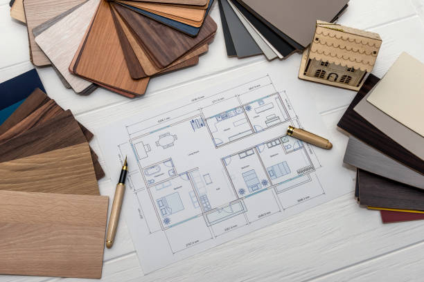 istock House model with wooden samplers for decoration and project 1129926104