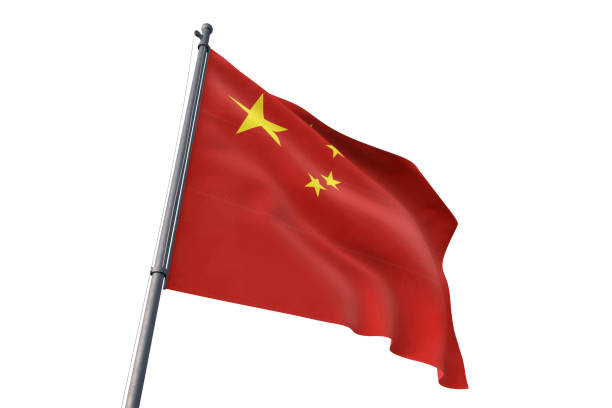 istock China flag waving isolated white background 1129926678