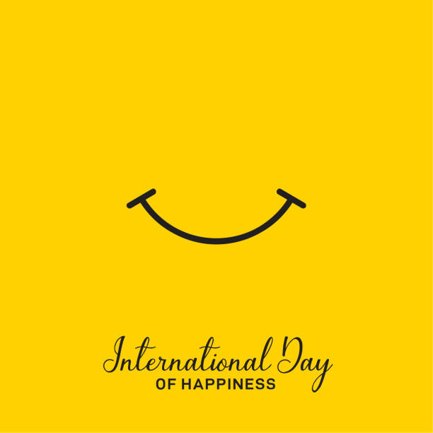 ilustrações, clipart, desenhos animados e ícones de dia internacional de felicidade vector design - dia