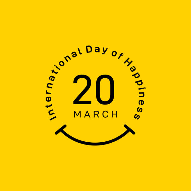 International Day Of Happiness Vector Design International Day Of Happiness Vector Design happy day stock illustrations