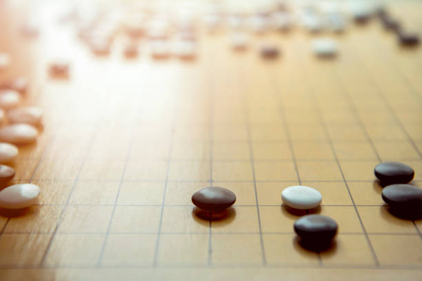 The fight between white stone and black stone, Go.
