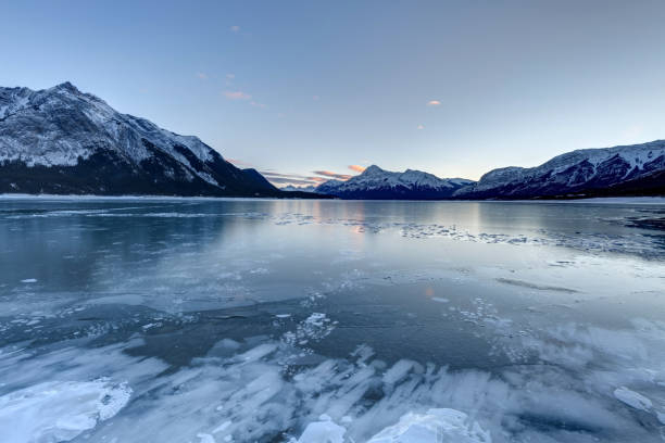 istock frozen lake with ice bubbles, Abraham Lake, Clearwater County, AB, Canada 1129972967