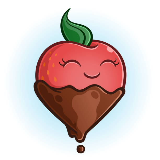 ilustrações de stock, clip art, desenhos animados e ícones de chocolate covered strawberry cartoon character - date night