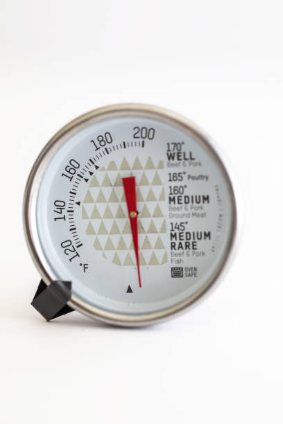 thermomètre à viande - thermometer cooking meat gauge photos et images de collection