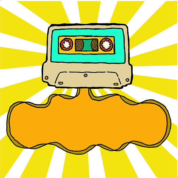 Cassette Ribbon vector art illustration