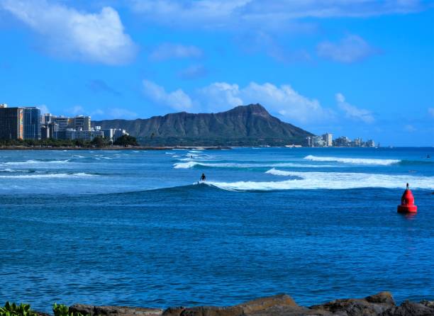 istock Honolulu coastline including Waikiki Beach,  Oahu, Hawaii 1130022221